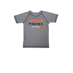 NWT Detroit Tigers Kids T-Shirt L 10/12 Gray MLB Baseball Ringer Team Athletics